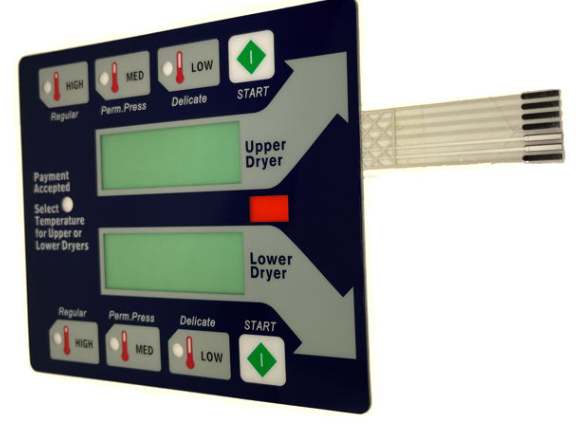 Slitstarka självhäftande gummimetallknappar PET PC-membran